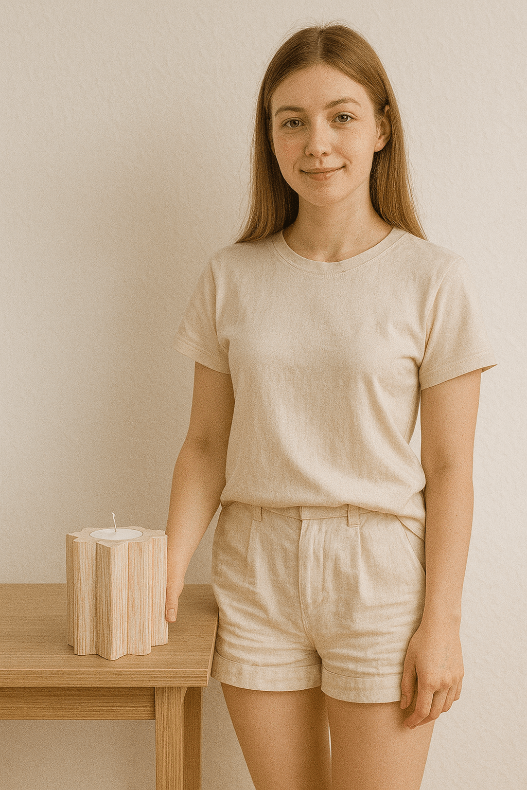 Rustic Wooden Tealight Candle Holder