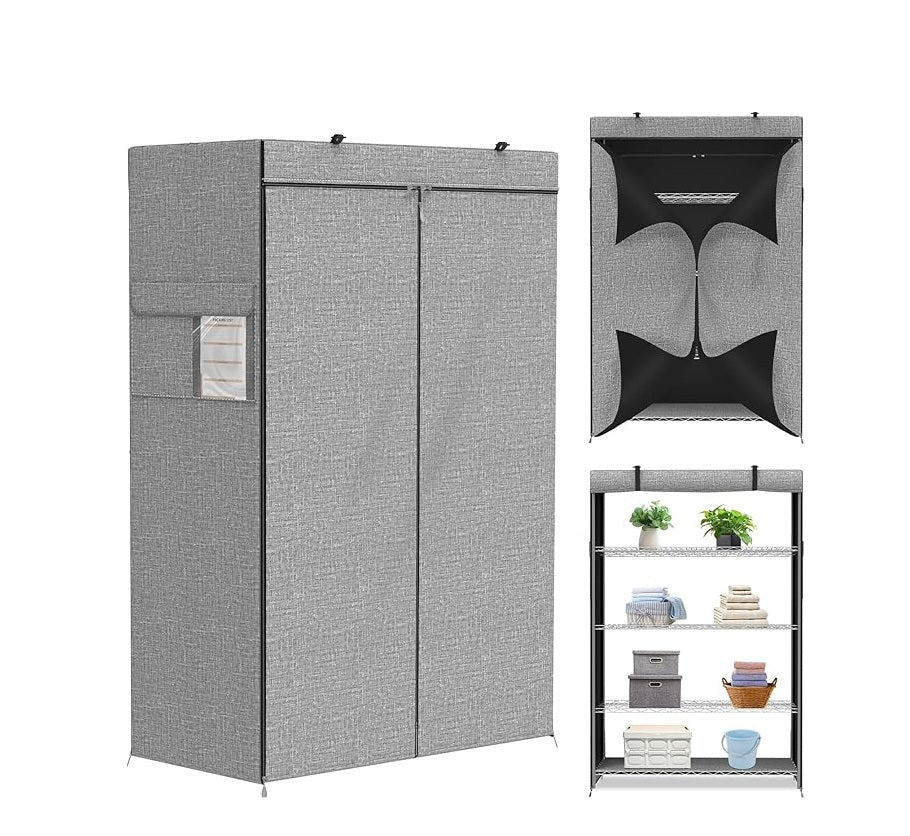 Single Zipper Double Rod Wardrobe